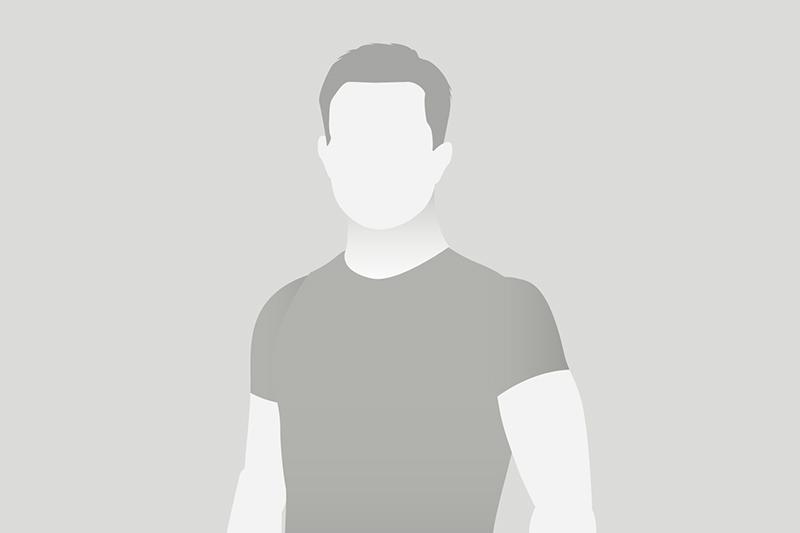 Abstrakte Grafik eines männlichen Silhouetten-Icons vor grauem Hintergrund.
