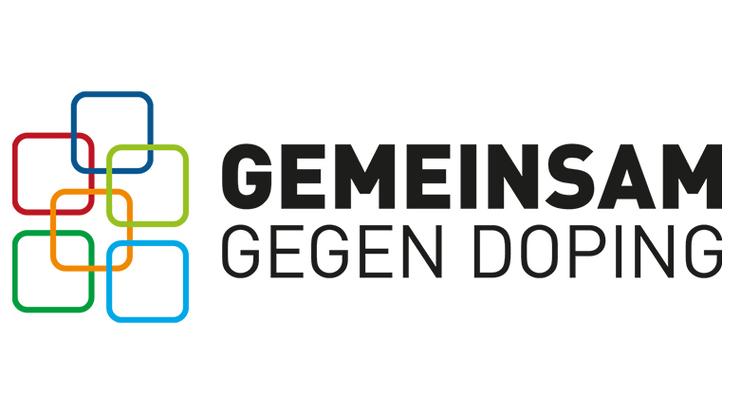 Gemeinsam gegen Doping Logo auf weißem Hintergrund